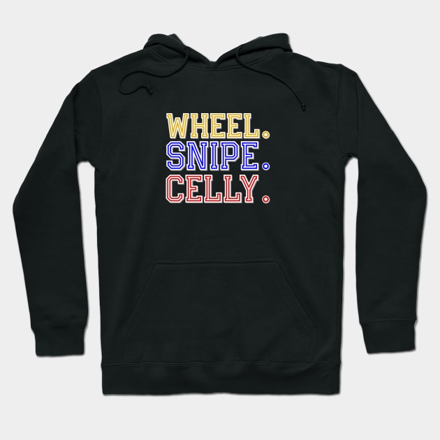 Multi-Colored - Letterkenny Irish and Shamrocks Hockey Fan - Wheel Snipe Celly Hoodie by PincGeneral